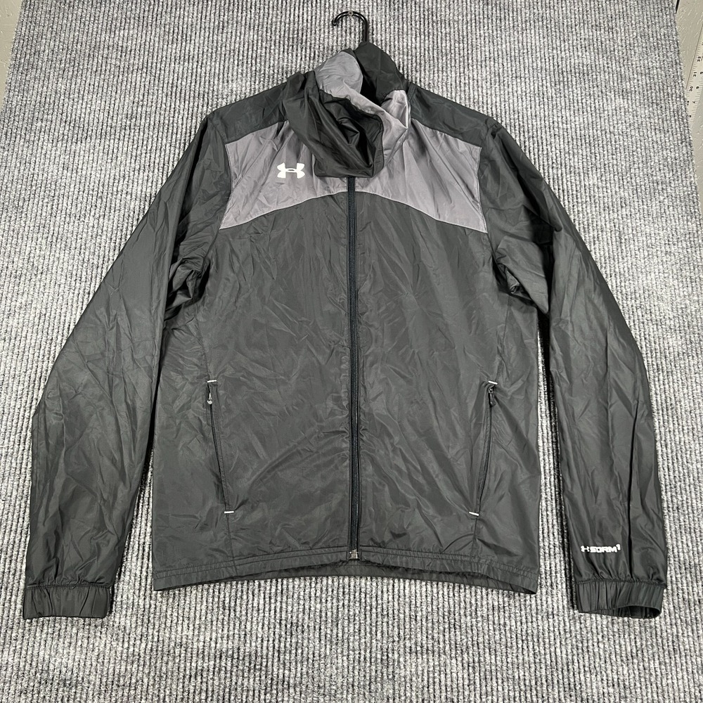 Under Armour Storm 1 Jacket Mens Small Black Long Sleeve Full Zip Hooded